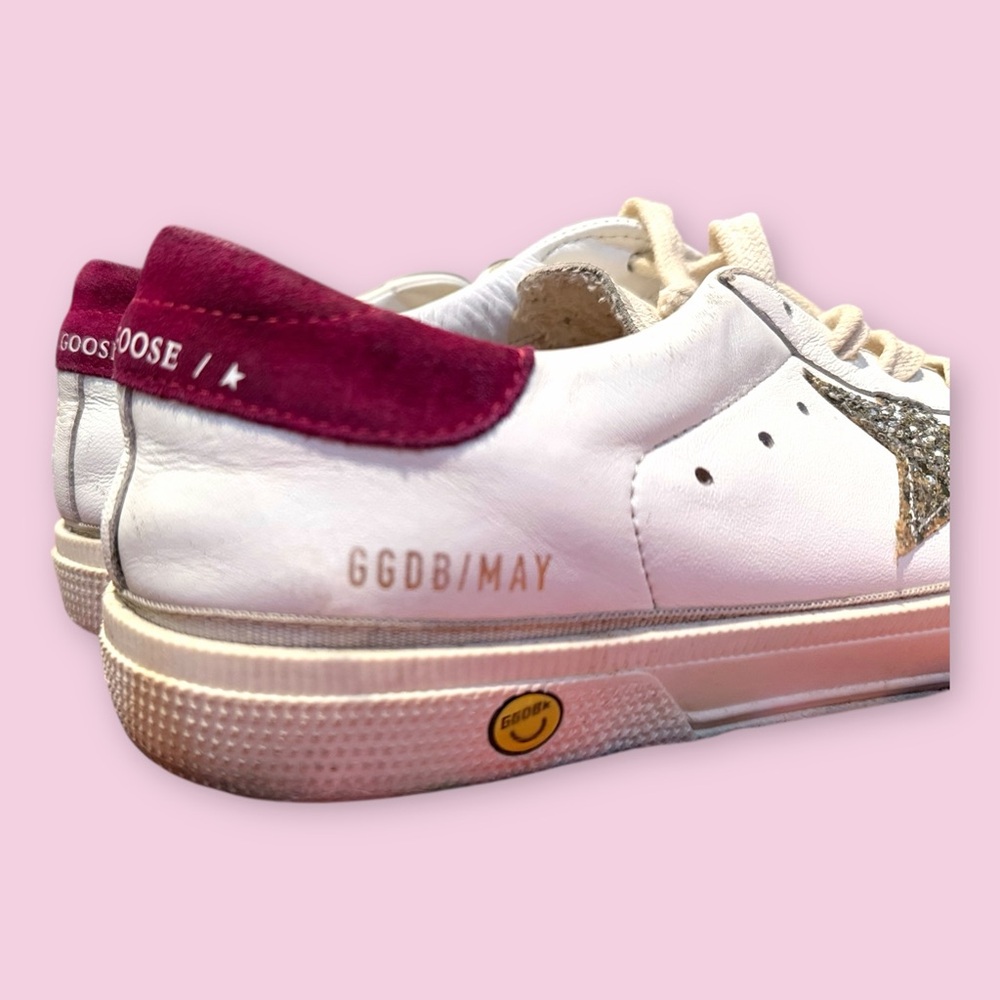 Golden Goose Pink and Gold Sneakers - Picture 4 of 9